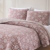 Lush Décor Full/Queen Zara Floral Block Reversible Cotton Quilts Orange - 3 of 4