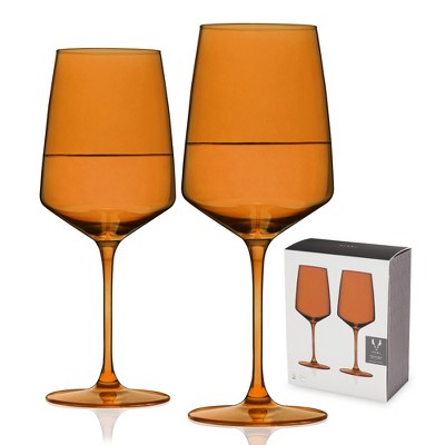 Viski Reserve Nouveau Colored Glasses, Set of 2