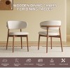 Mid-Century Modern Set of 2 Dining Chairs with Wood Legs, Stylish Upholstered Accent Chairs for Kitchen, Living Room or Dining Room-Tanpinhause - 4 of 4
