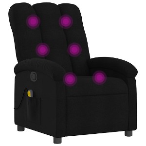 vidaXL Massage Recliner Chair Black Fabric (100% polyester), metal, plywood - 1 of 4