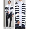 Lars Amadeus Men's Zip Up Long Sleeves Color Block Striped Hoodies - 4 of 4