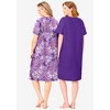 Dreams & Co. Plus Size 2-Pack Short-Sleeve Sleepshirt - 3 of 4