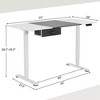 Costway Electric Standing Desk 55'' x 28'' Height Adjustable Sit Stand with USB Charging Port Natural/Black/Grey/Brown/White - 3 of 4