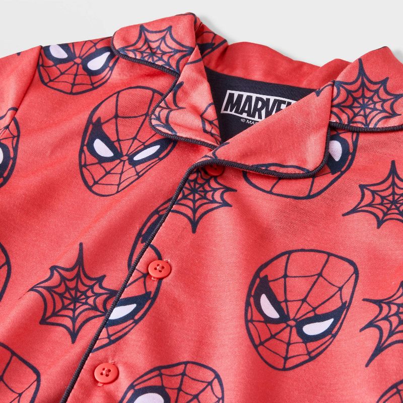 Toddler Boys' 2pc Spider-Man Pajama Set - Red, 3 of 4