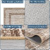 Modern Rug Thin Washable Non-Slip Geometric Border Low Pile Foldable Soft Non-Shedding Indoor Accent Carpet - 4 of 4