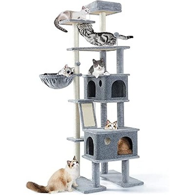 rabbitgoo Cat Tree Cat Tower, 73" Tall Cat Trees for Indoor Cats, Multi-Level Cat Condo Plush Perch & Toys for Rest Play