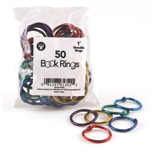 Hygloss® Metallic Book Rings, 1", Pack of 50 - 1 of 1