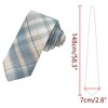 INSPIRE CHIC Plaid Woven Self-tied Striped Skinny Necktie 2.8" for College Graduation Campus 1 Pc - 2 of 4