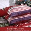 Boho Christmas Duvet Cover King - Reindeer Print, Soft & Breathable, 104x90 Inches - 3 of 4