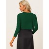INSPIRE CHIC Women's Elegant Open Front Drape 3/4 Sleeve Crop Bolero Shrug - 4 of 4