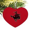 Northwestern Oklahoma State Primary Heart Love Wood Christmas Tree Holiday Ornament - 2 of 3