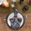 Design Imports  French Stripe Napkin Set 6 Piece, Gray Chambray, 20X20" - 4 of 4