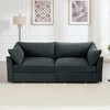 QingMoon Loveseat Sofa, Deep Seat Chenille Couch with Pull Out Storage Drawer, Crescent Shaped Armrests and Wraparound for Living Room, Apartment - 2 of 4