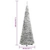 vidaXL Artificial Christmas Tree Green and White PVC and Metal - 47.2 in - 4 of 4