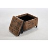 PAGED Modern Reversible Lid Small Coffee Table Ottoman with Hidden Storage,Square Upholstered Storage Center Table for Living Room,Bedroom - 4 of 4