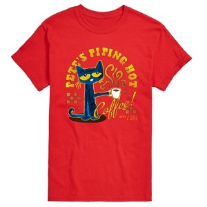 Men's - Pete the Cat - Piping Hot Coffee Short Sleeve Graphic T-Shirt - 1 of 4