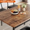 3-Piece Dining Table Set for 2 with Storage Rack, Wood Kitchen Table with Upholstered Chairs Set of 2 - 3 of 4