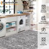 Large Area Rug 8x10 Living Room Carpet with Anti-Slip Backing, Low Pile Vintage Pearl Velvet Rug, Machine Washable Non-Shedding Soft Rug for Bedroom, - 3 of 4