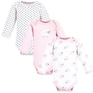 Little Treasure Luvable Friends Preemie Long Sleeve Bodysuit 3pk - 1 of 2
