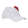 Hello Kitty 3D Bow & Ears Women’s White Traditional Adjustable Hat - 3 of 4