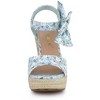 Allegra K Women's Floral Printed Slingback Wedge Sandals - 2 of 4