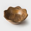 Scalloped Mangowood Large Bowl - 2 of 4
