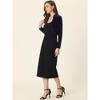 INSPIRE CHIC Women's Cocktail Party Open Front Long Sleeve Cropped Velvet Shrug Cardigan - 3 of 4