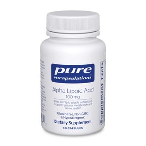 Pure Encapsulations Alpha Lipoic Acid 100 mg - Liver & Antioxidant Support* - for Nerve Health & Carb Metabolism - Vegan & Non-GMO - 1 of 4