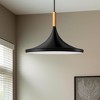 DORESshop 1-Light Industrial Farmhouse Hanging Black Pendant Ceiling Light with Metal Shade for Kitchen Island Dinning Room - 3 of 4