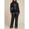 ELOQUII Faux Leather Wrap Top - 4 of 4