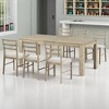 7-Piece Extendable Dining Set with 2 Drawers, Solid Wood Table and 6 Upholstered Chairs – Expandable for Family Meals, for Kitchen & Dining Room - 3 of 4