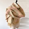Anna-Kaci Floral Pattern Soft Jacquard Scarf with Twisted Fringe Trim 78.5×25.5 Inches - 3 of 3