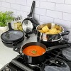 Kenmore Elite Grayson 9 Piece Nonstick Aluminum Stackable Cookware Set in Black - 2 of 4