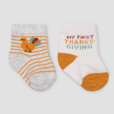 Carter's Just One You® Baby 2pk Thanksgiving Crew Socks - 6-12M