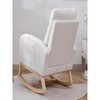 35.43"Modern Accent Rocking Chair Rocking Chair with Solid Wood Legs - 4 of 4