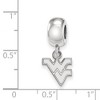 Black Bow Jewelry Sterling Silver West Virginia Mountaineers NCAA Bead Charm - 3 of 4