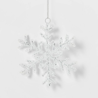 Acrylic Snowflake Christmas Tree Ornament Clear - Wondershop™