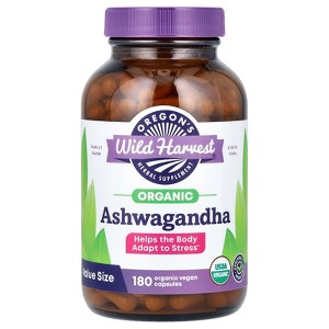 Oregon's Wild Harvest Organic Ashwagandha, 1,200 mg, 180 Organic Vegan Capsules (400 mg per Capsule) - 1 of 2