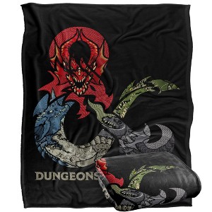 Dungeons & Dragons Dragons In Dragons Silky Touch Blanket White 50X60 - 1 of 4