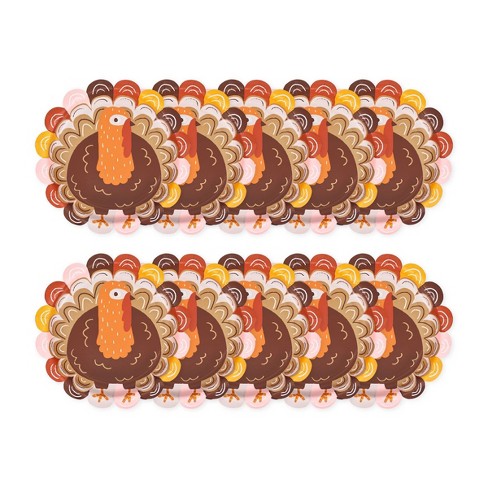 Thanksgiving 10ct Scalloped Turkey Dinner Plates Spritz Target