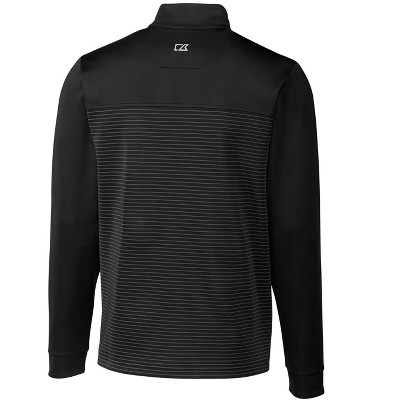 Cutter & Buck Traverse Stretch Stripe Quarter Zip Mens Big and Tall Long Sleeve Pullover - Black - 2XT — фото 2