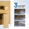 CASAINC 1-Spray Patterns with 2.5 GPM 22 Inches Wall Mount Dual Shower Heads in Spot Resist (Valve Included) - 3 of 4