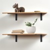 VEVOR Shelf Bracket, Heavy Duty Floating Shelf Brackets 10 x 6 in, 4 Pcs Brackets for Shelves, 5mm Thick Matte Black L Shelf Bracket,Black - 2 of 4