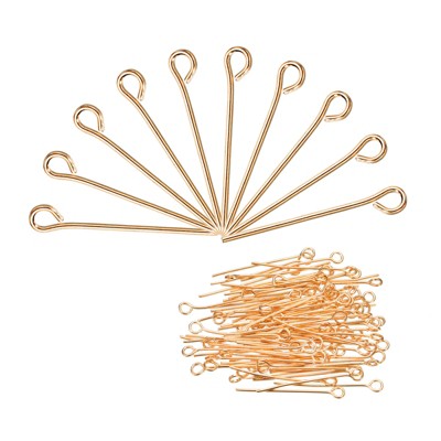 Unique Bargains DIY Craft Necklaces Bracelets Earrings Jewelry Making Iron 21 Gauge Eye Pins 500 Pcs