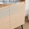 Fluted Storage Cabinet, Sideboard Buffet Cabinet with Storage & Adjustable Shelves - 3 of 4