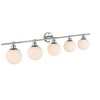 Elegant Lighting Cordelia 5 light Black and frosted white Bath Sconce - 2 of 4