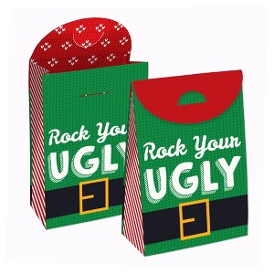 Big Dot of Happiness Ugly Sweater - Holiday and Christmas Gift Favor Bags - Party Goodie Boxes - Set of 12 - 1 of 4