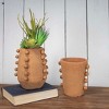 Natural Terracotta Beaded Decorative Vase  - Foreside Home & Garden - 3 of 4
