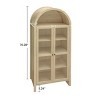 Farmhouse Wooden Arched Kitchen Storage Display Cabinets,70" H Double Door Dining Room Tall Kitchen Pantry,Living Room Wall Cabinet-Coolbibila - 4 of 4