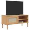 vidaXL TV Stand SENJA Rattan Look Brown 41.7 in.x15.7 in.x19.3 in. Solid Wood Pine - 3 of 4